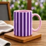Pink-Pastel Purple and Purple Stripe