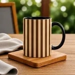 Black-Beige and Brown Stripe