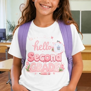 Personalized Hello Grade Kids T-Shirt – Custom Back to School Shirt for Boys & Girls