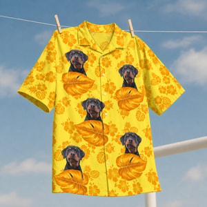 Personalized Tropical Hawaiian Shirt – Custom Funny Family Pet Faces, Perfect Gift for Men, Friends, Siblings, Dog & Cat Lovers