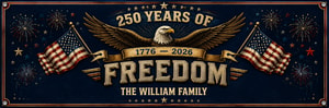 Custom Polyester Outdoor Banner - Personalized America 250th Anniversary Gifts For Mom, Dad, Brother, Sister, Kids - Pride Lives Here