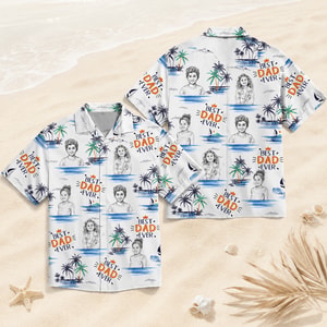 Custom Face Kids Hawaiian Shirt Personalized Children Photo Best Dad Ever Vacation Shirt