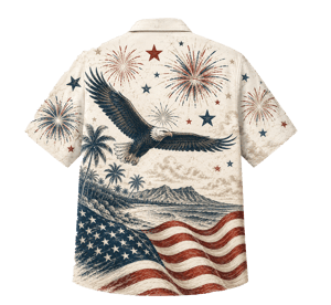 USA 250 Years of Freedom Hawaiian Shirt, Patriotic Eagle Flag 1776-2026 AOP Hawaii Shirt