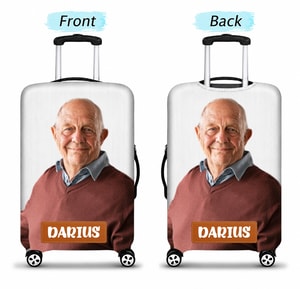 Custom Photo Friends Family Couple Travel Lover - Personalized Luggage Cover