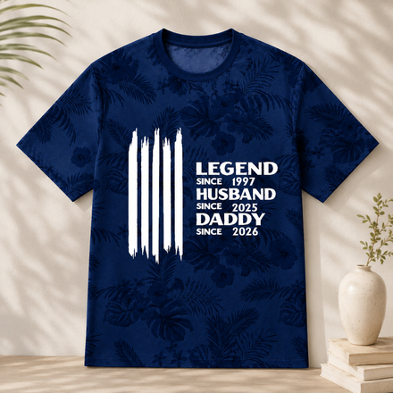 Custom Legend Since Year T-Shirt - Personalized Dad Timeline Tee with Important Family Years