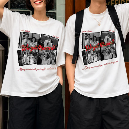 Custom Wedding Photo Shirt, Personalized We Got Married T-Shirt, Wedding Photo Collage Hoodie, Newlywed Gift, Custom Couple Sweatshirt