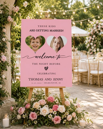 "These Kids Are Getting Married" Photo Welcome Sign