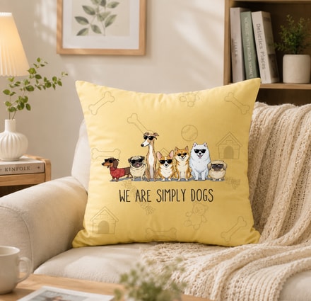 "Cool Dogs" Decorative Cushion Cover