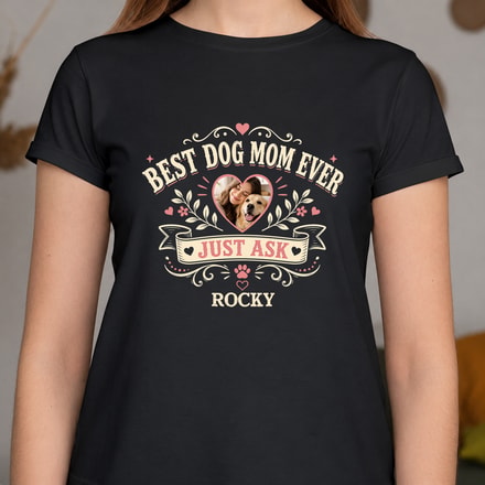 Best Dog Dad/Mom Ever Personalized Dog Photo Shirt