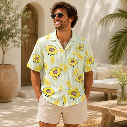Personalized "Lemon Zest" Aloha Shirt