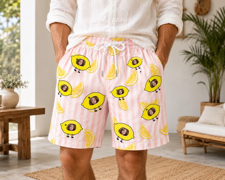 Personalized "Lemon Zest" Swim Shorts