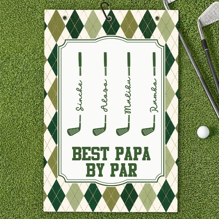 Custom Golf Towel - Personalized Father'S Day Birthday Golf Gifts For Dad, Grandpa - Keep Calm & Golf On
