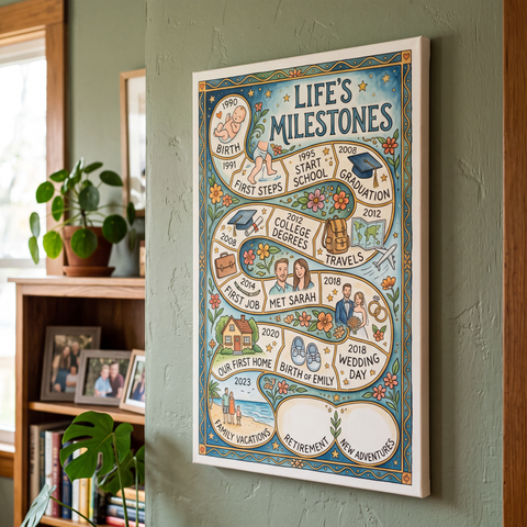 Wall art for celebrating life milestones