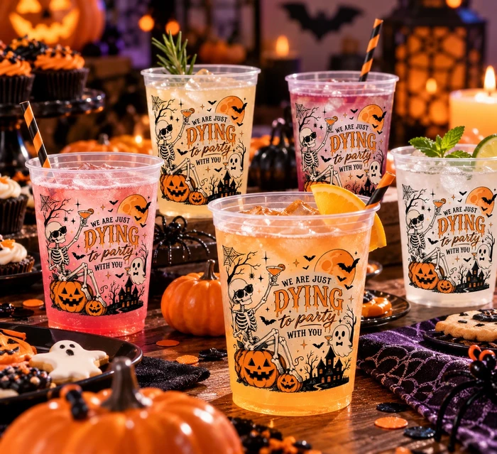 Halloween Party Funny Skeleton Meme - Personalized Cups