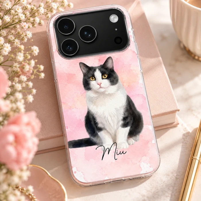 Custom Photo Realistic Watercolor Art- Personalized Clear Phone Case