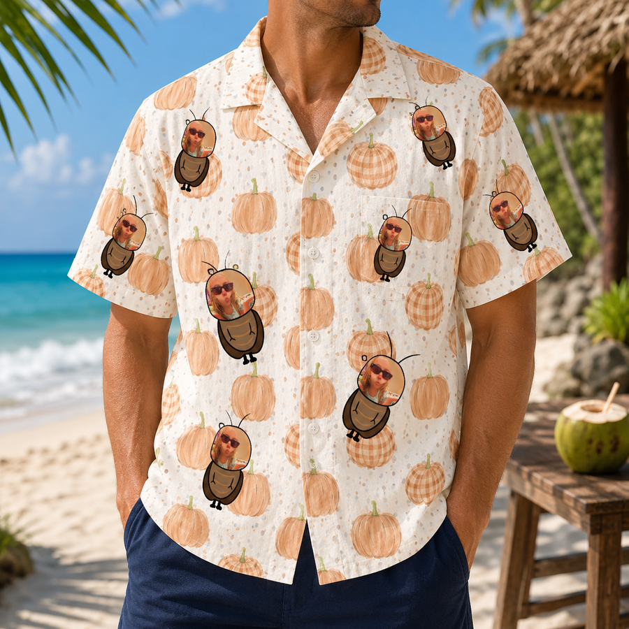 Personalized "Harvest Pumpkin" Aloha Shirt